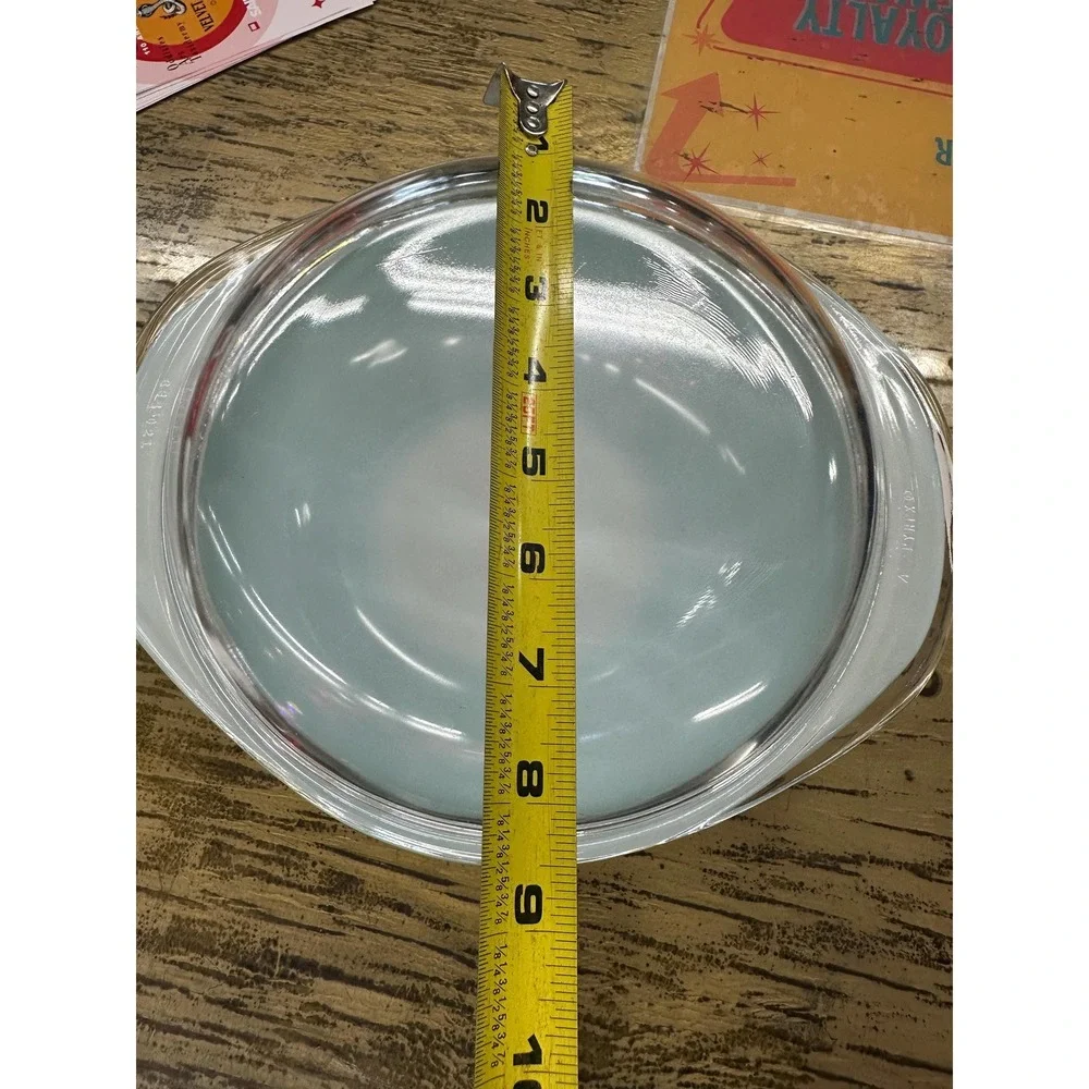 Vintage Pyrex Round Turquoise Bowl 2Qt #024 w/ orig lid